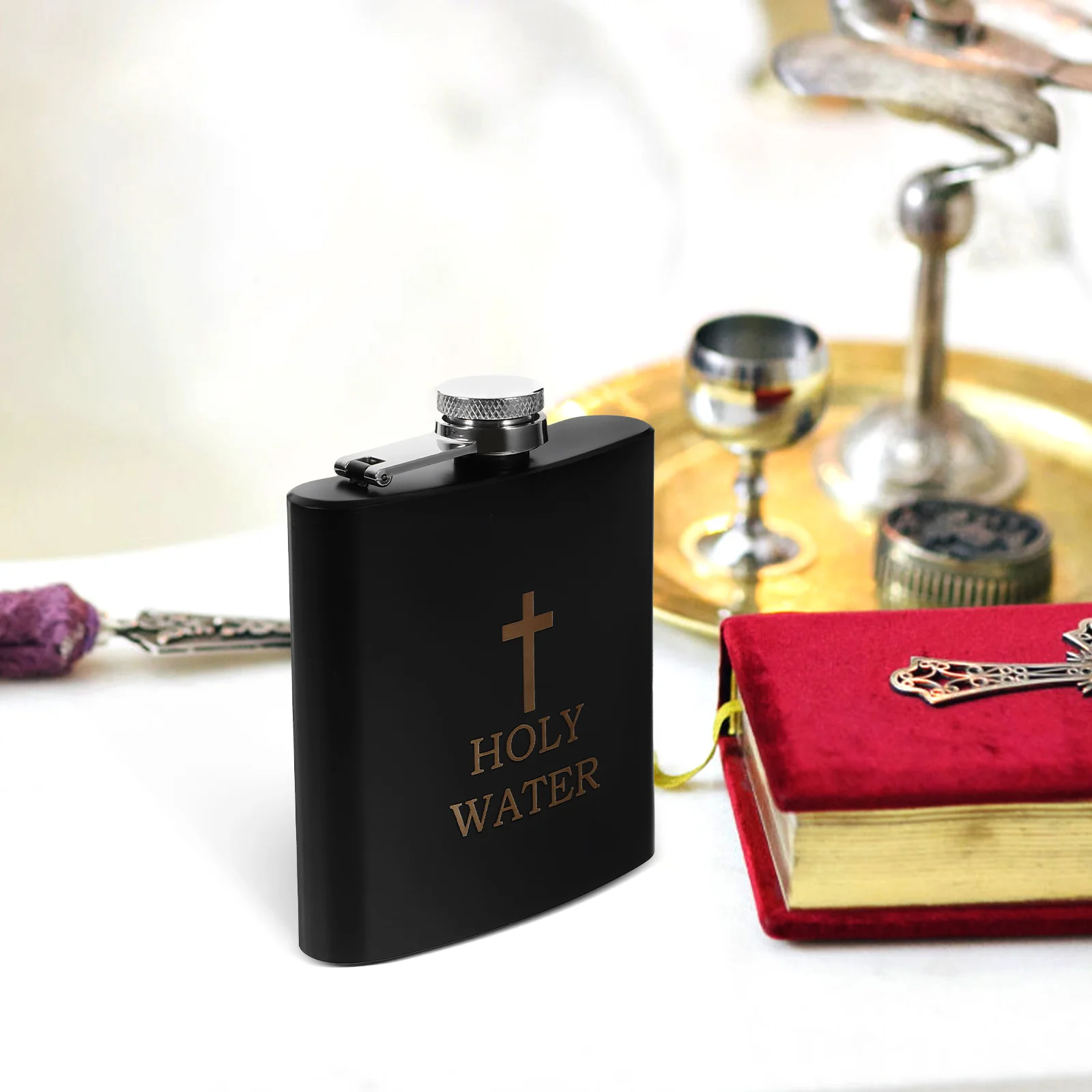 Travel Water Bottle Baptismal Alcohol Hip Flask Stainless Steel Drinking Men Man