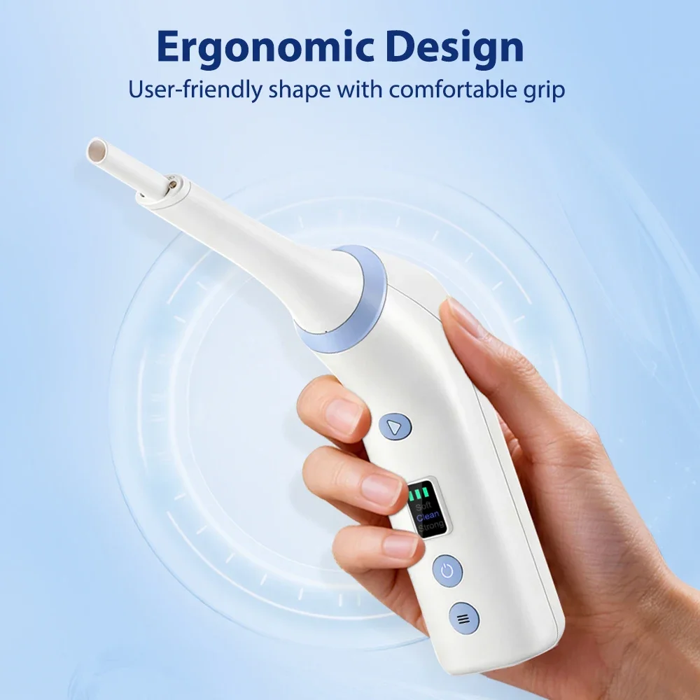 

3 Gears Adjustable Tonsil Stone Remover White Elbow Oral Care Tool with LED Light 2 Silicone & 1 Plastic Tips Vacuum Suction Kit