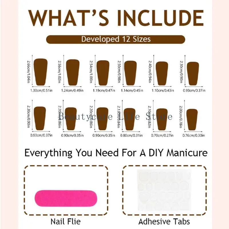 652c 24 -stks glitters katten oogdruk op nagel vierkant nep nagel vol deksel lijmen op nagel