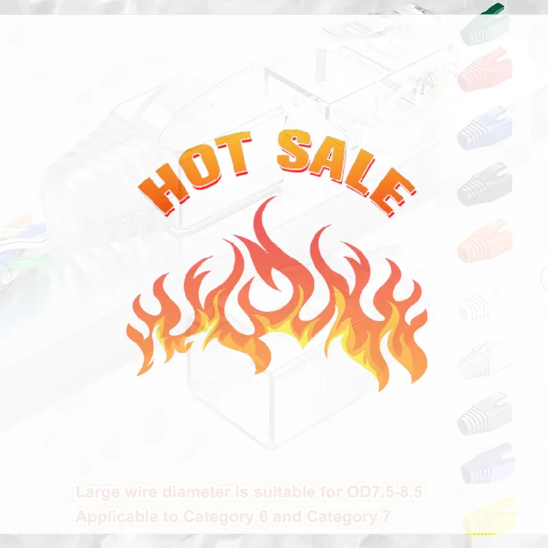 

50/100 шт. RJ45 кабельный разъем, крышка разъема сетевого кабеля Ethernet, вилки для снятия натяжения