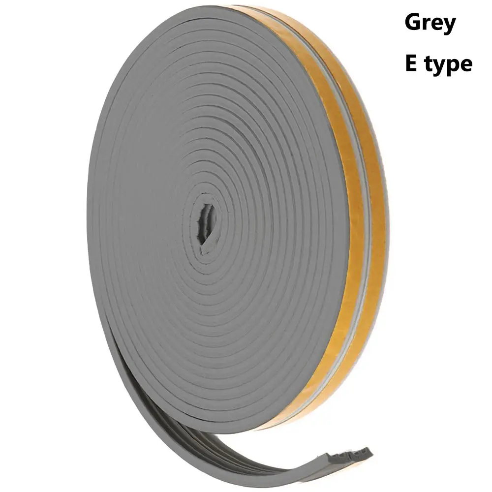 5/10m Self Adhesive Rubber Anti Collision Noise Insulation Draught Excluder Foam Window Door Seal Strip