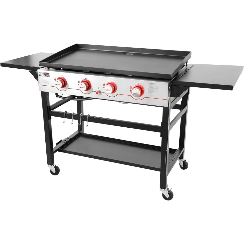 4 Burner Extra Large BBQ Grill, Portable Flat Top Griddle Grill, Outdoor Cooking Grill