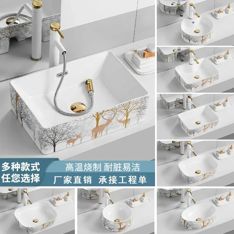 

Table Basin Single Basin Washbasin Washstand Basin Ceramic Art Basin Bathroom Balcony Home