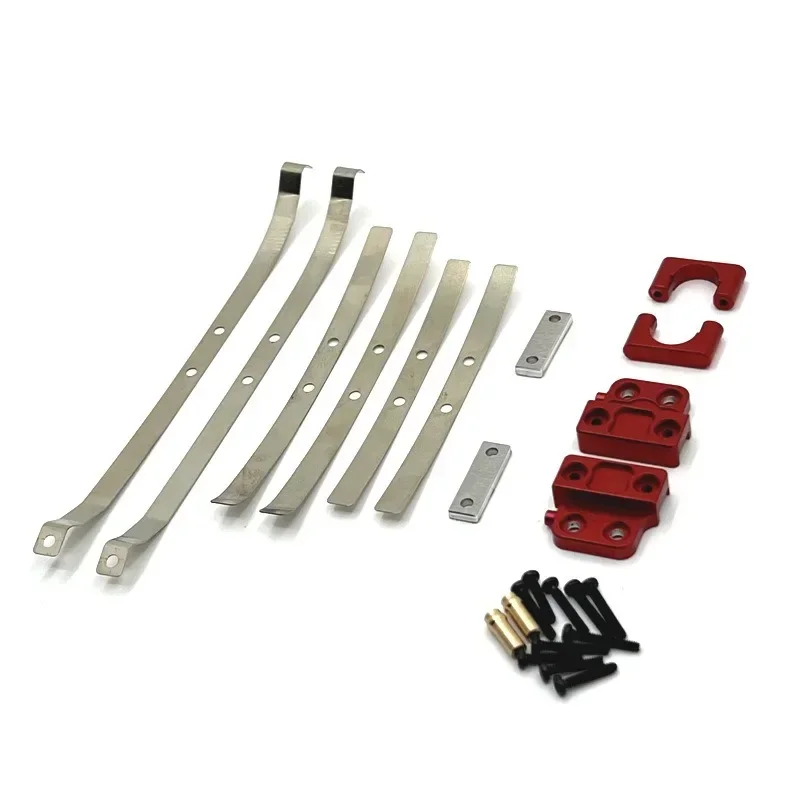 FOR MN82 LC79 Metal Rear Axle Shock Absorber Leaf Springs and Fixed Seat Mount Bracket Set 1/12 RC Car Upgrade Parts Accessories