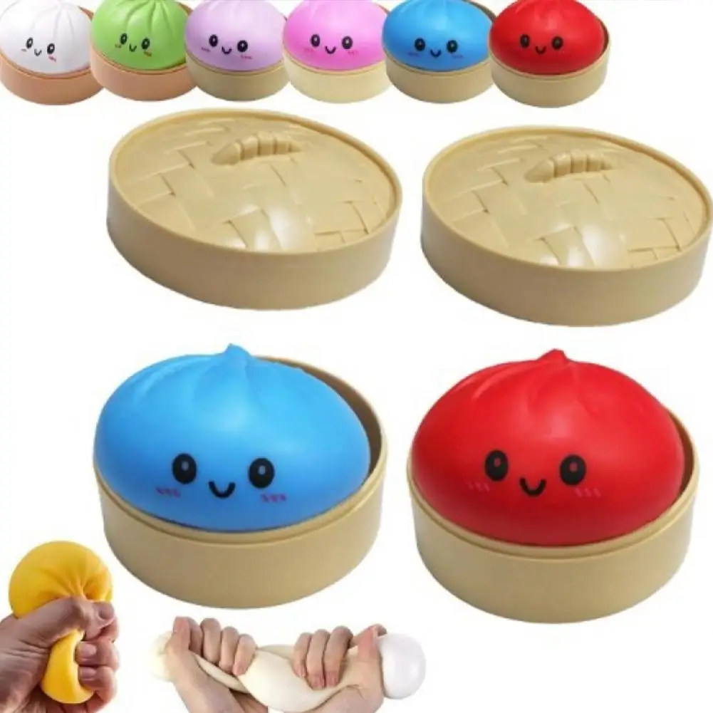 10cm Simulation Flash Dumpling Squishy Toy, Slow Rebound Soft Squeeze Stress Ball, Decompression Fidget Toy for Kids & Adults