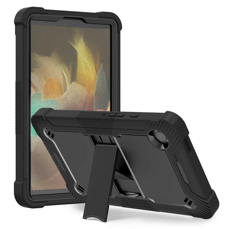 

For Samsung Galaxy Tab A9 8.7 Inch 2023 SM-X110/X115/X117 Case Heavy Duty Rugged Silicone +PC Shockproof Kickstand Cover