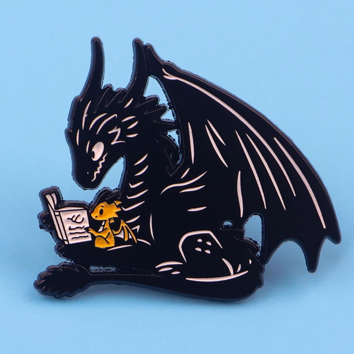 Black Dragon Cute Enamel Pins Custom Brooches Lapel Badges Briefcase backpacks Accessories Decoration Jewelry Gift  for Friend