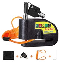 Motorcycle Bicycle Alarm Lock Scooter Bike Anti Theft Security Disc Brake Locks 110dB Loud Warning Reminder Rope Wheel Padlock