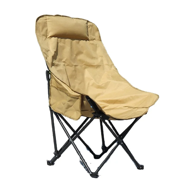 Manufacturers Wholesale Outdoor Moon Chair High Back Portable Folding Table and Chair Set Camping Picnic Stall Leisure Chair