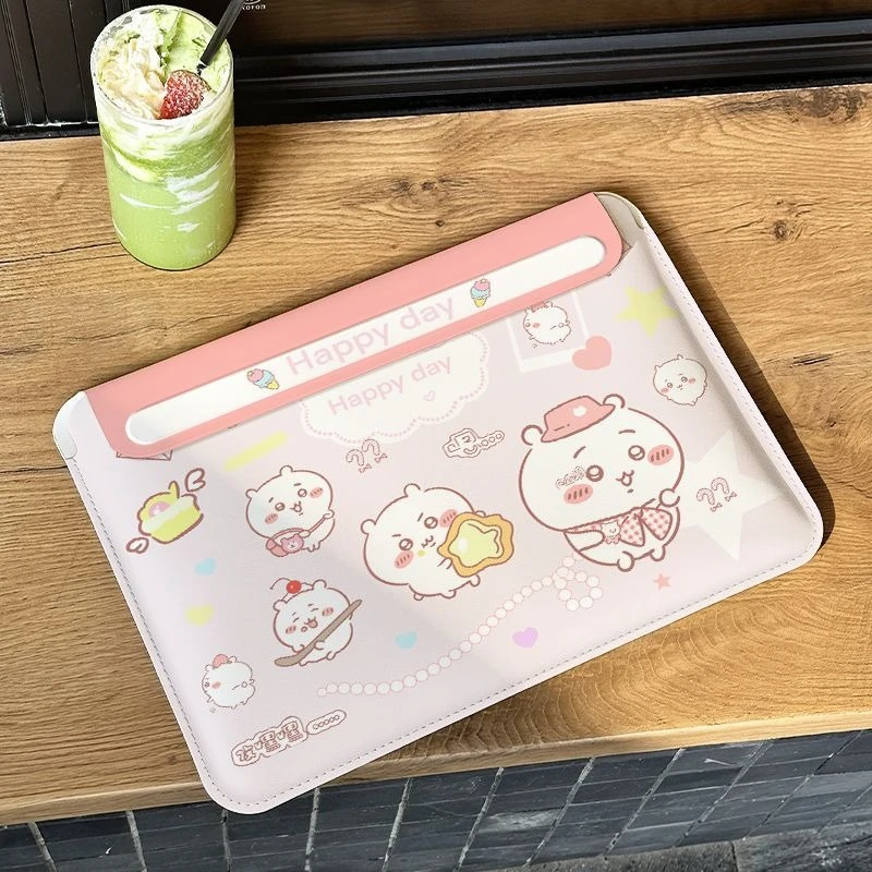 Cartoon Kawaii New Laptop Bag Waterproof Ultrathin Fit Storage Available Mouse Pad Wear and Scratch Resistance Commute Chiikawa