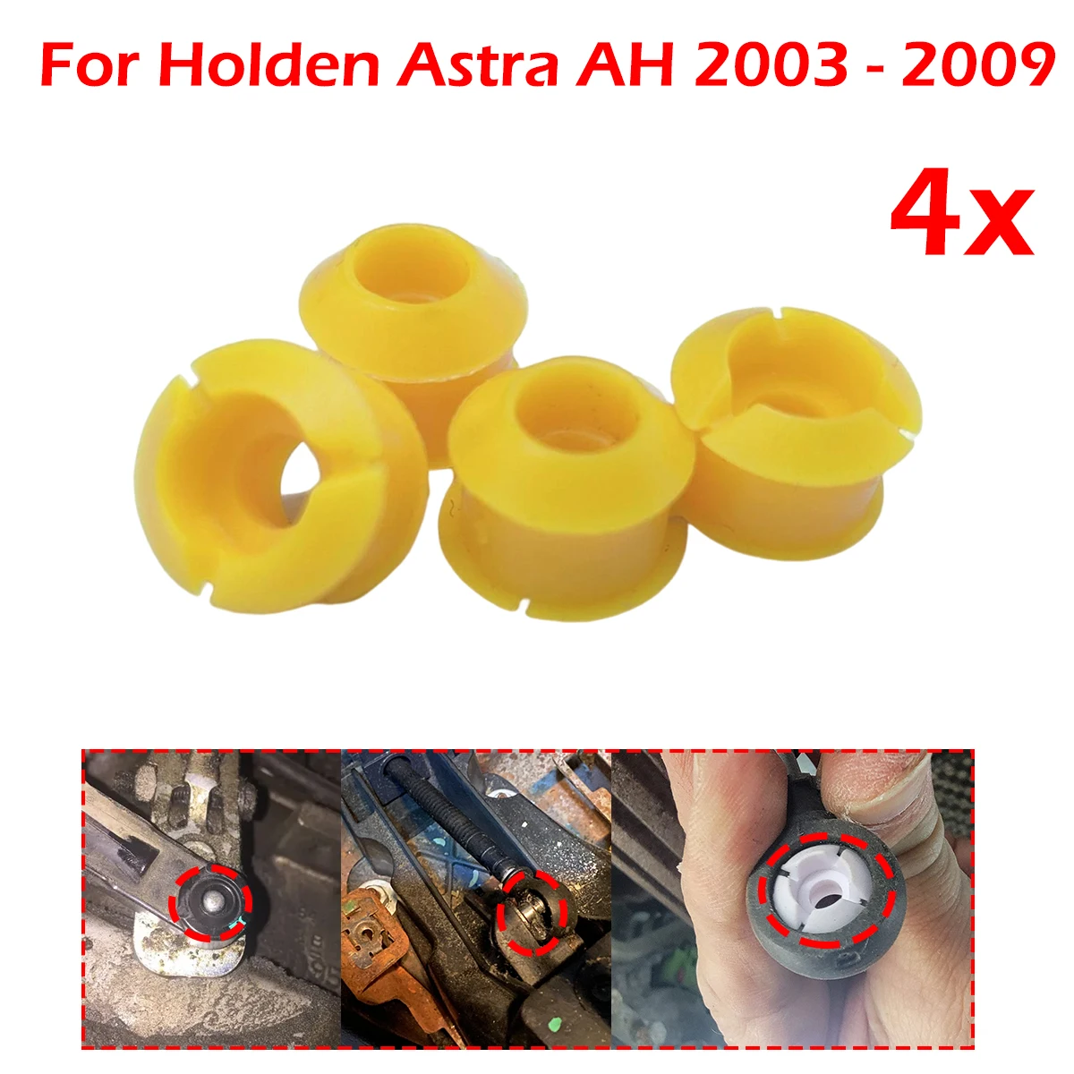 

4X For Holden Astra AH AUTO Gear Cable End Bushing Repair Kit Shifting Issue Fix Selector Lever Grommet Drivetrain 2003 -2009