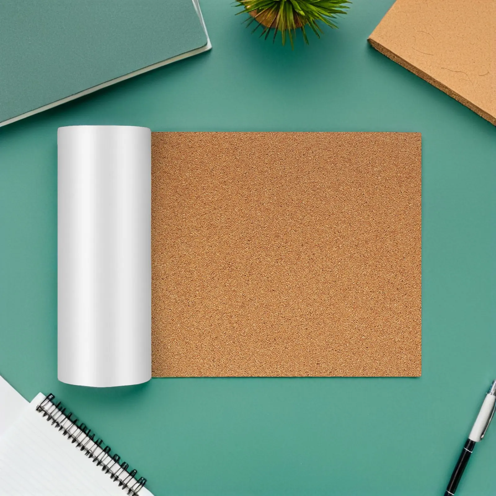 Self Adhesive Cork Board Roll 23.6x11.8in Noise Reduction Cork Sheet for Bulletin Message Board DIY Crafts Home Office