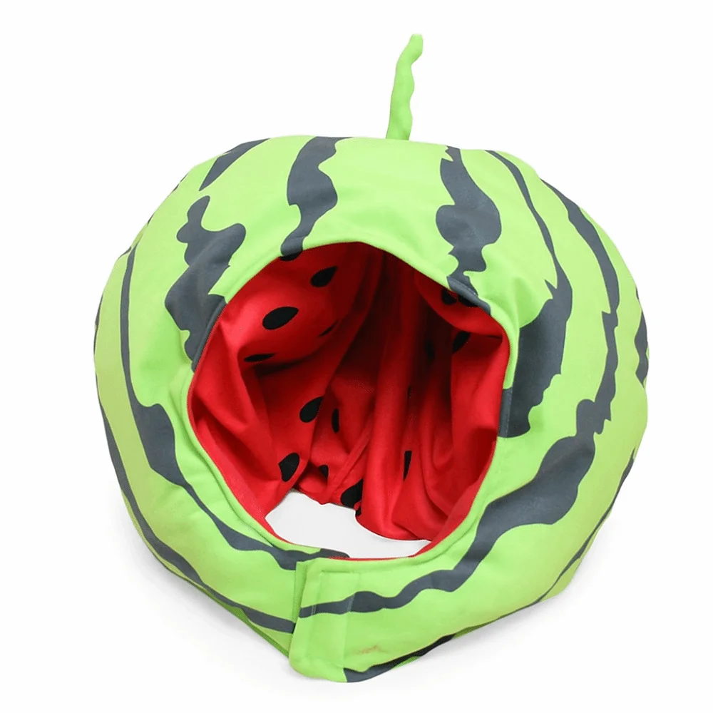 

Funny Cartoon Design Fruit Hat Adjustable Soft Watermelon Hat Strawberry Hat Unisex