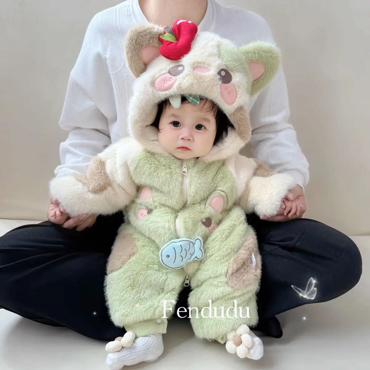 

Baby 2025 Winter Clothes Cotton Thickened One-piece Clothes Go Out Climbing Clothes