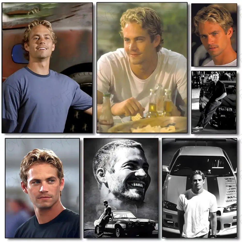 Actor Movie Paul Walker Poster Painting Wall Art Mural for Living Room Home Decor and Gifts