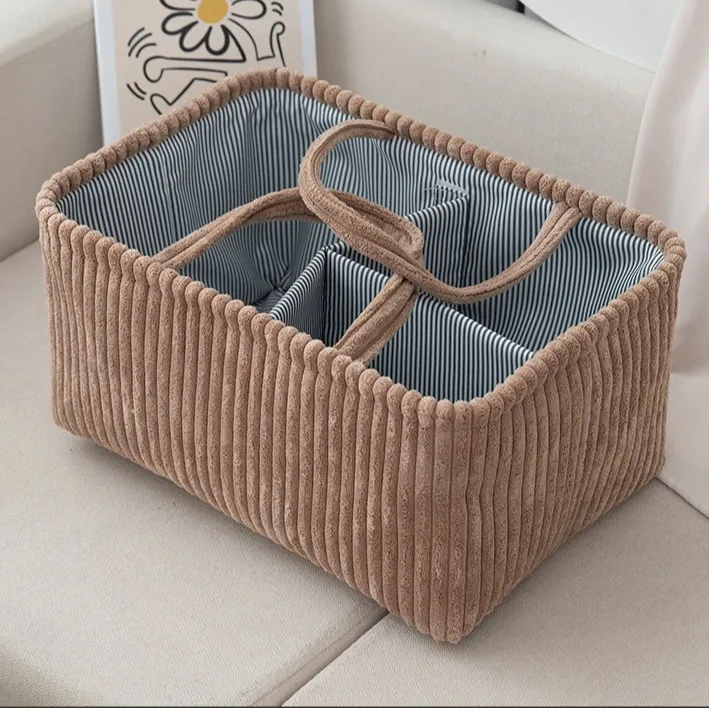 1 st grote Boheemse opbergmand - organisator met meerdere compartimenten voor babykleding, speelgoed en woondecoratie