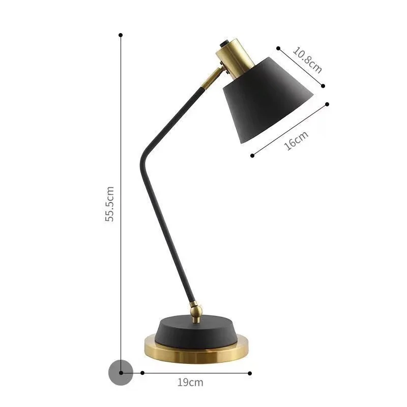 American light luxury hotel study dormitory desk study reading lamp bedroom bedside lamp