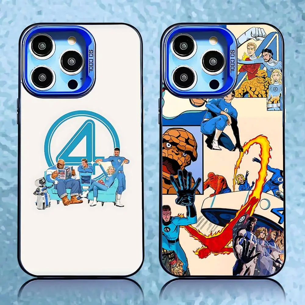 

F-FantasticS-F-Four Phone Case For iPhone 16,15,14,13,12,11,Pro,XS,Max,Plus,Mini,SE Blue Candy Matte Shockproof Cover