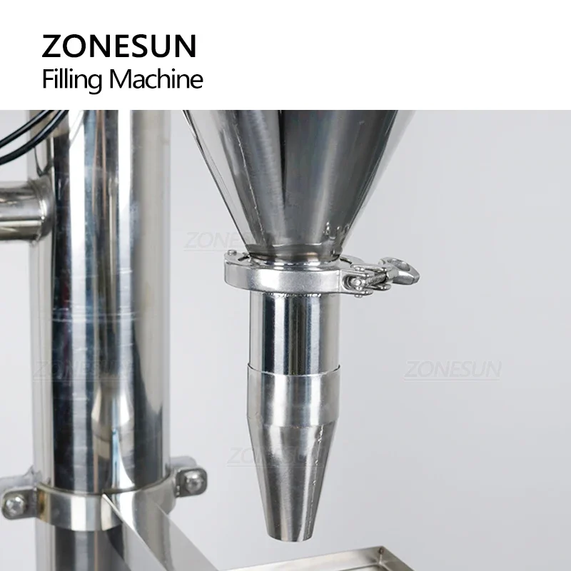 ZONESUN ZS-FM100L10-2000g 半自動パウダーオーガー充填機 ダストカバー付き ミルク抹茶チリパウダースパイスボトル