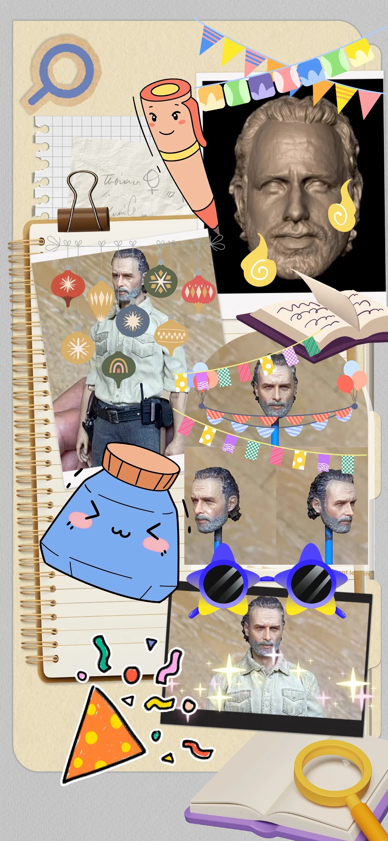 

【30days Made】1/12 Scale Male Soldier Plot Spiritual Role Rick Painted Unpainted Head Sculpt For 6''Action Figure Model Fit Shf