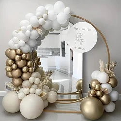 Sand White Balloons Garland Arch Metallic Gold Latex Balloon Kit Birthday Party Baby Shower Wedding Graduation Decoration Globos