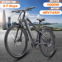 YG70 Electric Bike 1000W Powerful Motor 48V14AH Lithium Battery EBike  Adult Mountain City 27.5*1.95 inch Tire Electric Bicycle