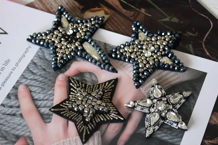 DIY hand sewn star nail bead cloth paste clothing accessories material sweater coat bag shoes and hats decoration patch