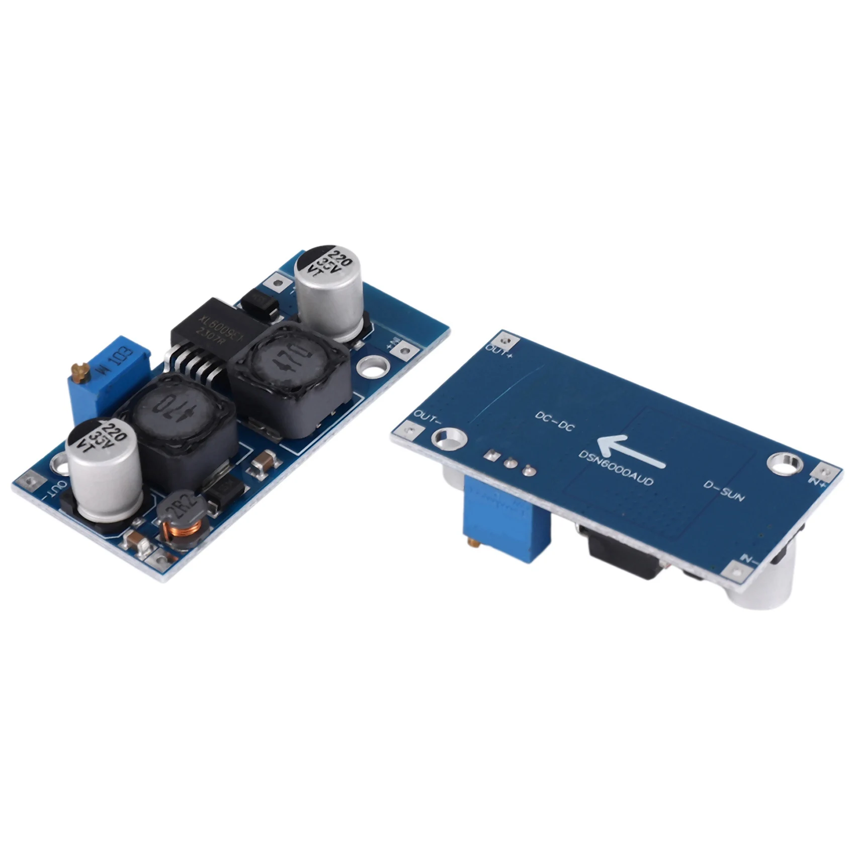 VEHO-6Pcs Adjustable DC-DC Buck Boost Converter Automatic Wide Voltage Regulator XL6009 Voltage Module