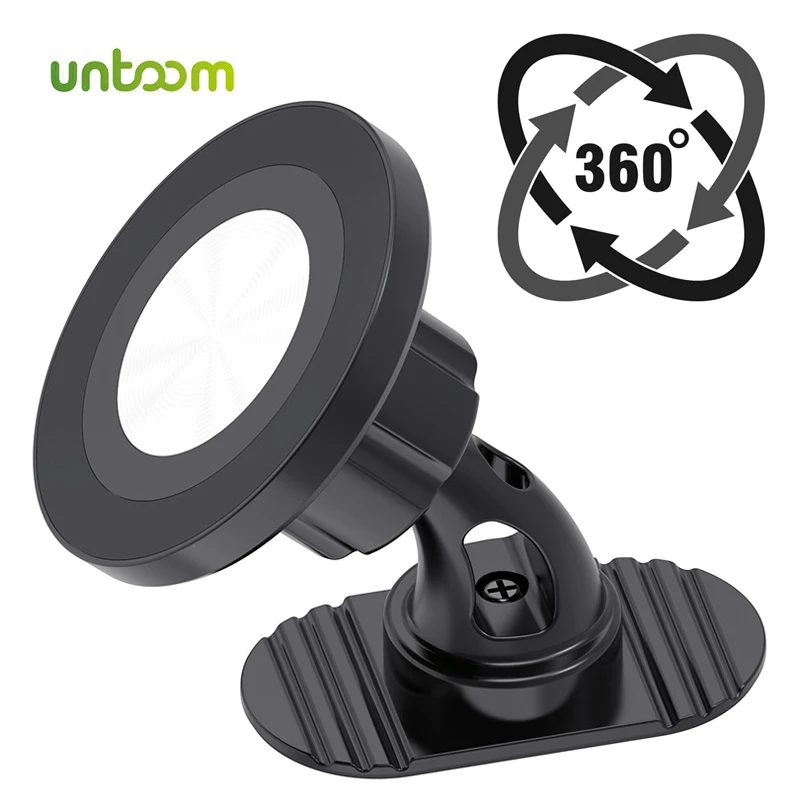 Untoom Magnetic Car Mount for MagSafe Upgraded Adhesive Glue Dashboard Car Magnet Cellphone Holder for iPhone Xiaomi Samsung