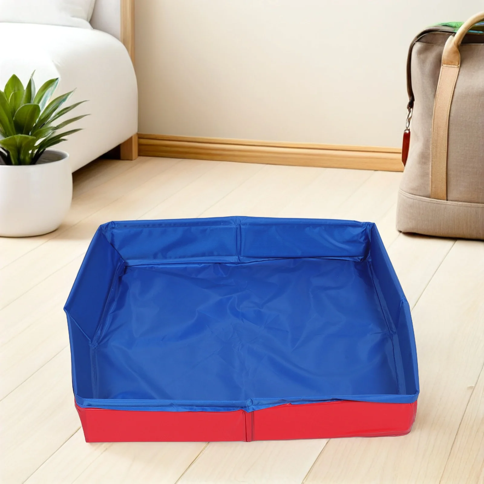 19.65인치X3.34인치 접이식 어린이 놀이 트레이 휴대용 컨테이너 유아 실내외 사용 접이식 모래상자 어린이 모래상자