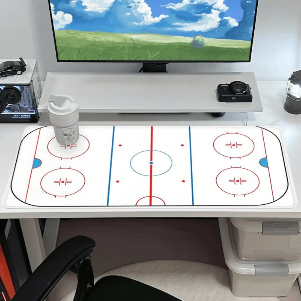XXL Ice Hockey Rink Minimalist Mouse Pad | Large Desk Mat for Esports Gaming Office Desktop Gift for Friends