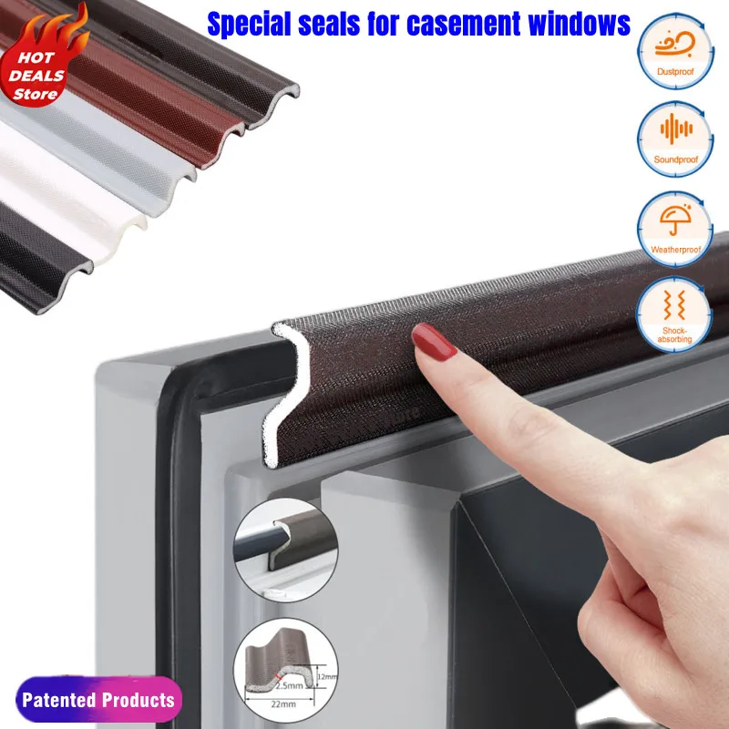 

New 40M Window Seal Strip Weather Stripping Door Draft Stopper Acoustic Foam Seals for Casement Window Sealing Door Gap Filler