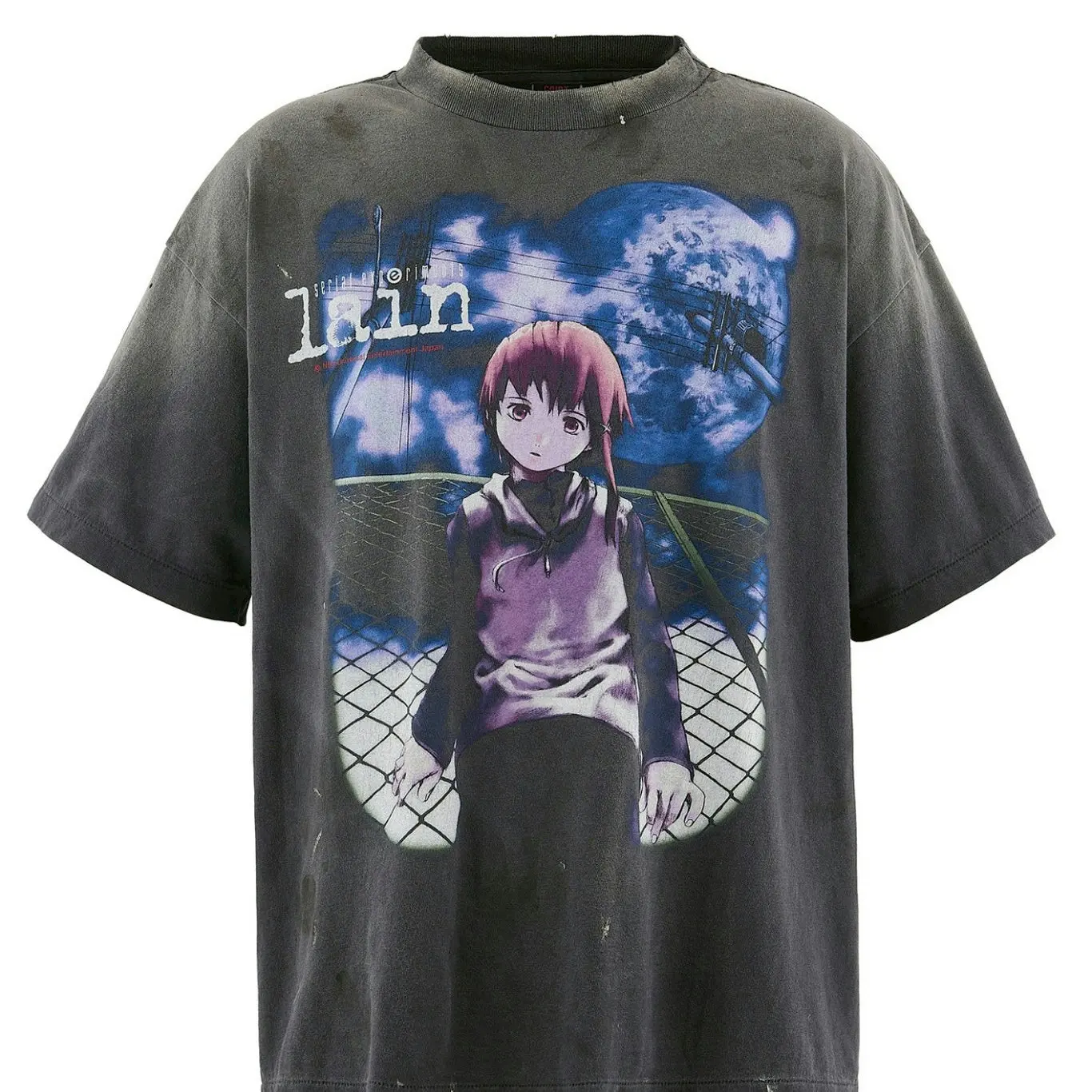 

Saint Michael 25SS Men's Clothing Washed cartoon Comic character print casual men's and women's loose short sleeve T-shirt