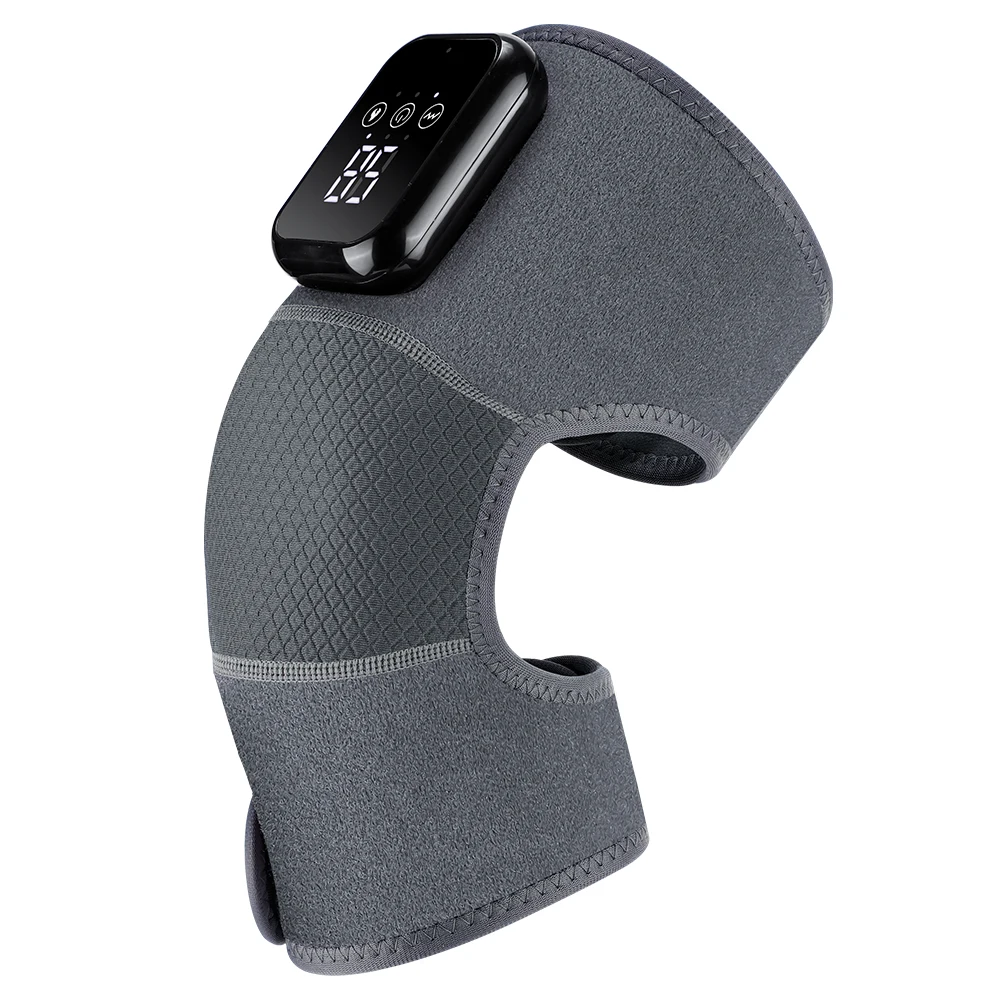 Heated Knee Massager Thermal Support Wrap with 3 Level Adjustable Vibration Leg Warmer for Relaxation