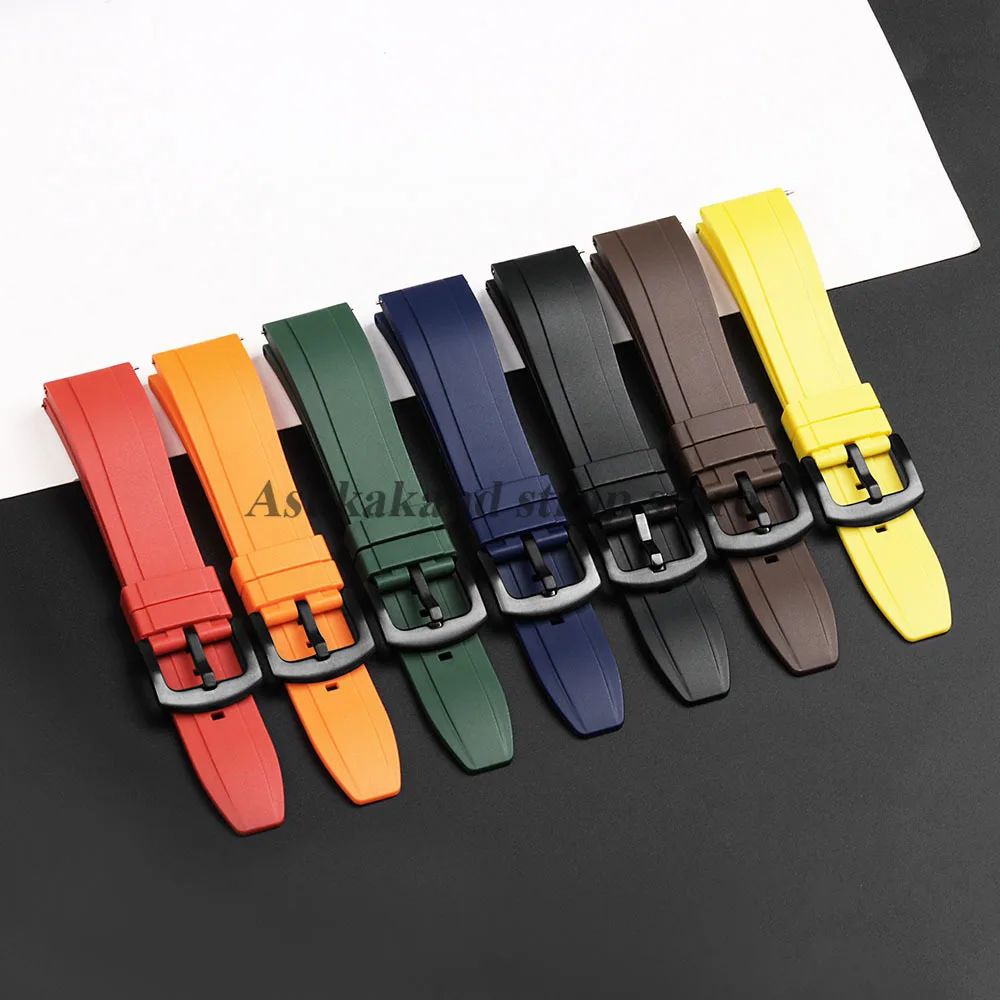 20 มม.22 มม.24 มม.เกรดพรีเมี่ยม Vulcanized ยางสําหรับนาฬิกา IWC สําหรับ Rolex QUICK RELEASE นาฬิกายางผู้ชาย Tropic