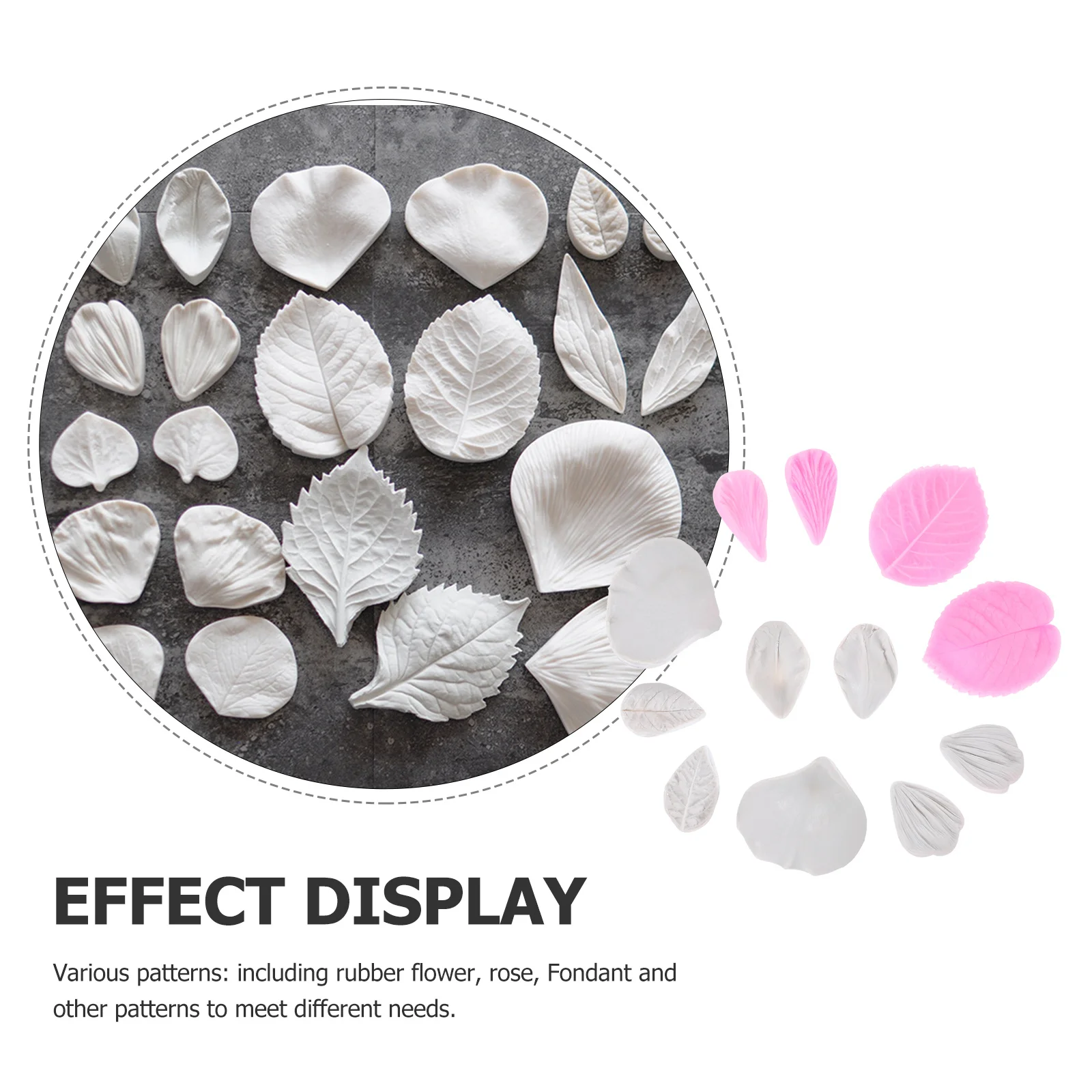 

6Pcs Flower Silicone Mold Smooth Floral Casting Mold Lightweight DIY Craft Tool for Home Store Decoration Making Projects