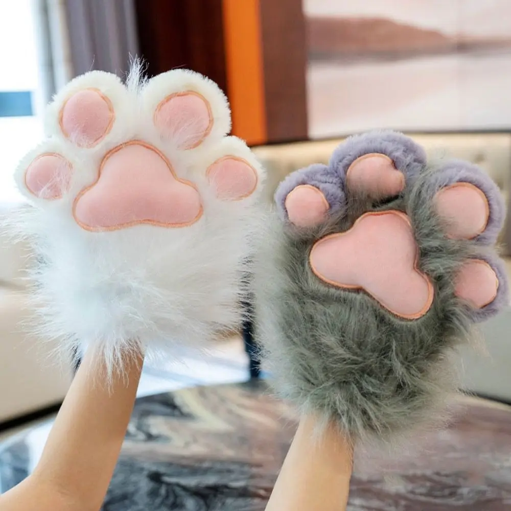 Kawaii الكرتون تأثيري حلي قفازات Fursuit Kigurumi رشاقته أفخم القط باو قفازات فروي الدافئة تأثيري الدعائم نادي