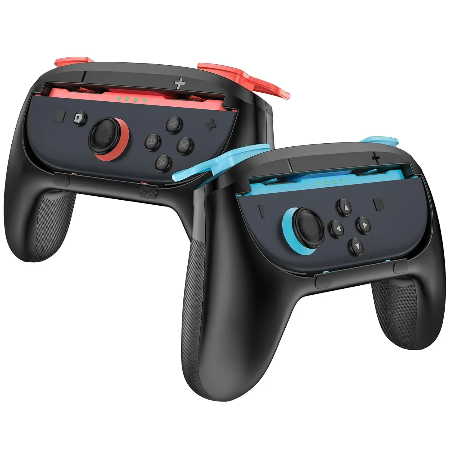 

2 упаковки ручек контроллера Joy-Con для Nintendo Switch 2 2025 Выпущенный износостойкий удобный держатель ручек для Joycon - черный