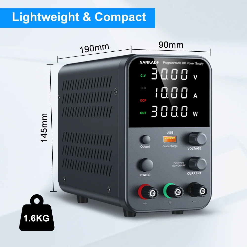 Imagem -03 - Power Supply Lab Bench Ocp Short Circuit Alarm Uma Saída Chave 30v 10a 60v 5a Ajustável dc