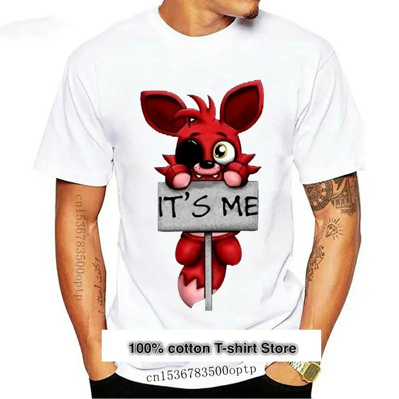 Fashion New Kawaii FNAF Plush Foxy Men T Shirt Summer Hip Hop T-Shirt Pre-Cotton O-Neck Tshirt Man Children Kids Brand Clothing