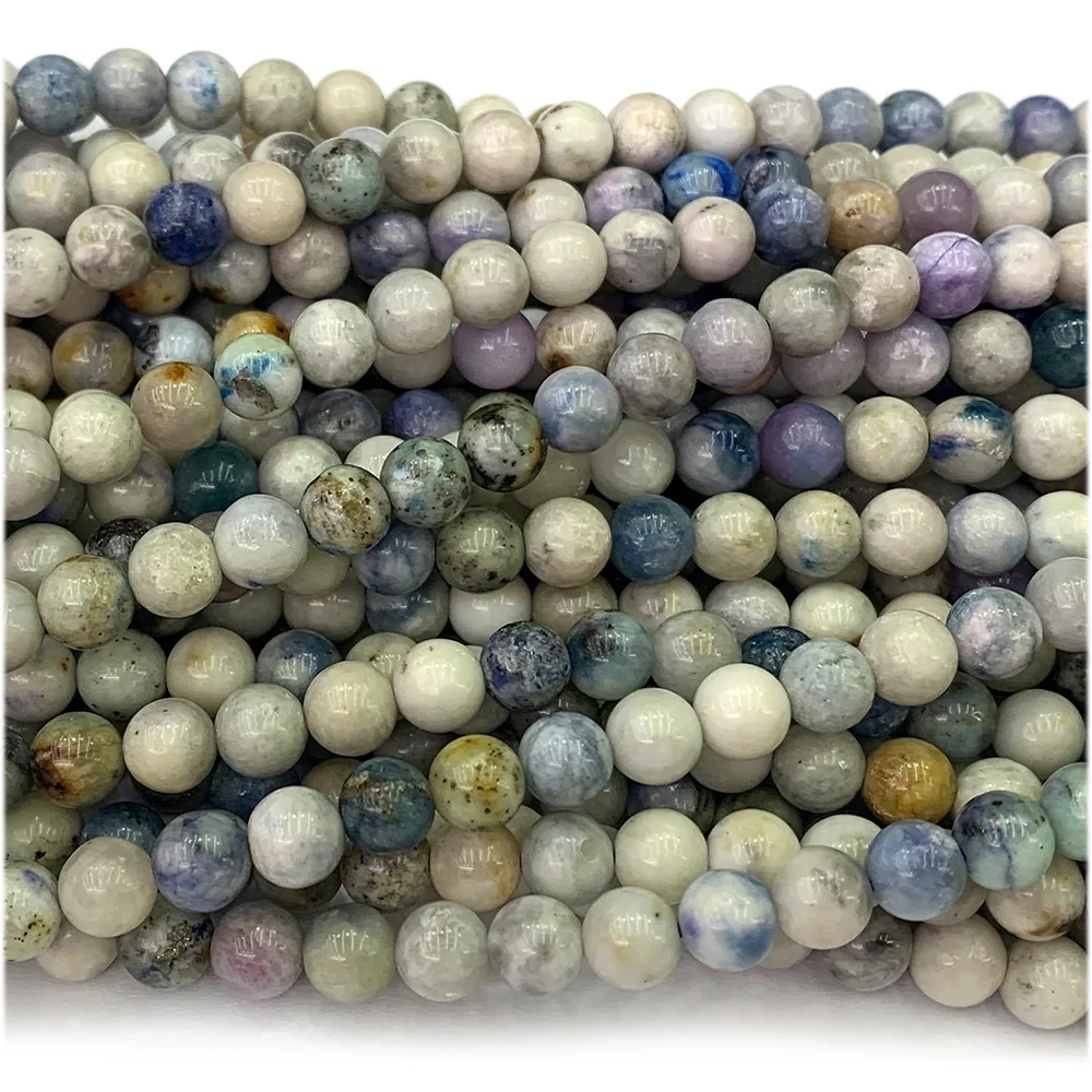 Veemake Natural Purple Hackmanite Round Loose Gemstone Stone Beads Jewelry Design Necklace Bracelets 08145