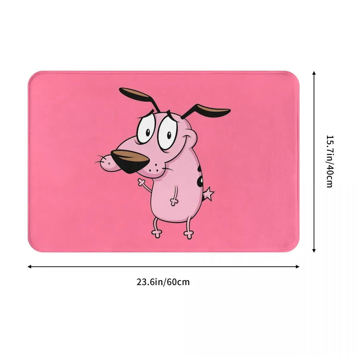 Cute Courageous Cowardlys Dog Doormat Absorbent Mat Carpet Rug Kitchen Entrance Home Floor Mat for Balcony Footpad Mats