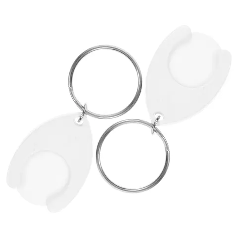 쇼핑 카트 트롤리 토큰 키 링 체인, 휴대용 플라스틱 키 체인, 2 개