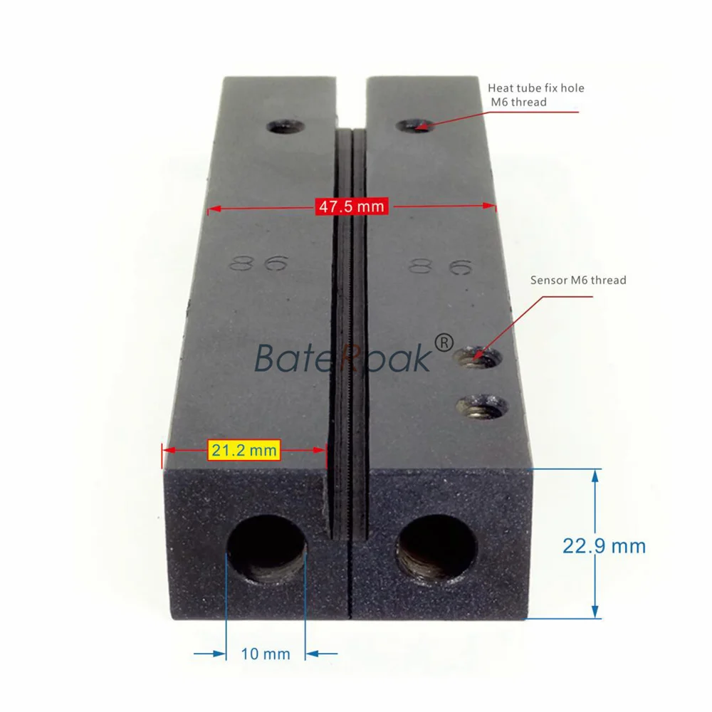 BateRpak Anti Sticking  Verical Seal Heat Steel Block,Module stripe,Vertical Packaging Machine Cross Line Jaw 1pair