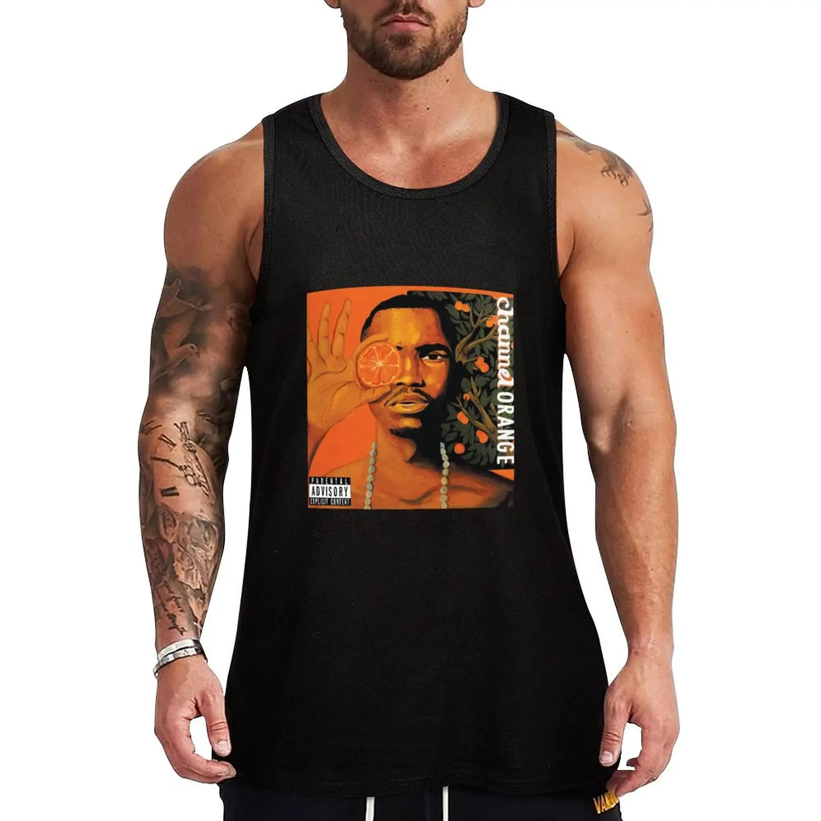 CHANNEL ORANGE, traditional painting Tank Top gym shirt man anime gym