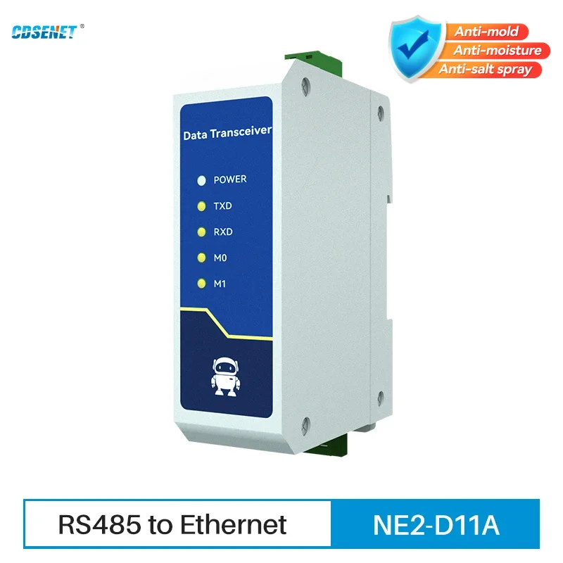 

RS485 To Ethernet Serial Port Server CDSENET NE2-D11A AC 85-265V TCP/UDP Modbus Gateway MQTT HTTP DNS DIN Rail Installation