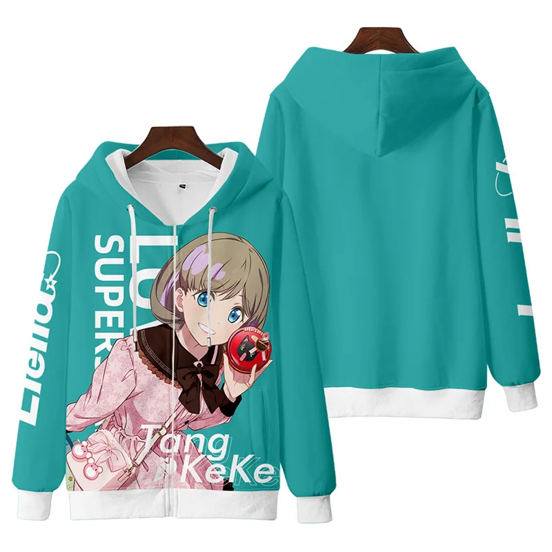 LoveLive!SuperStar!! Felpe con cappuccio stampate in 3D felpa moda manica lunga popolare Anime giapponese Streetwear tuta top