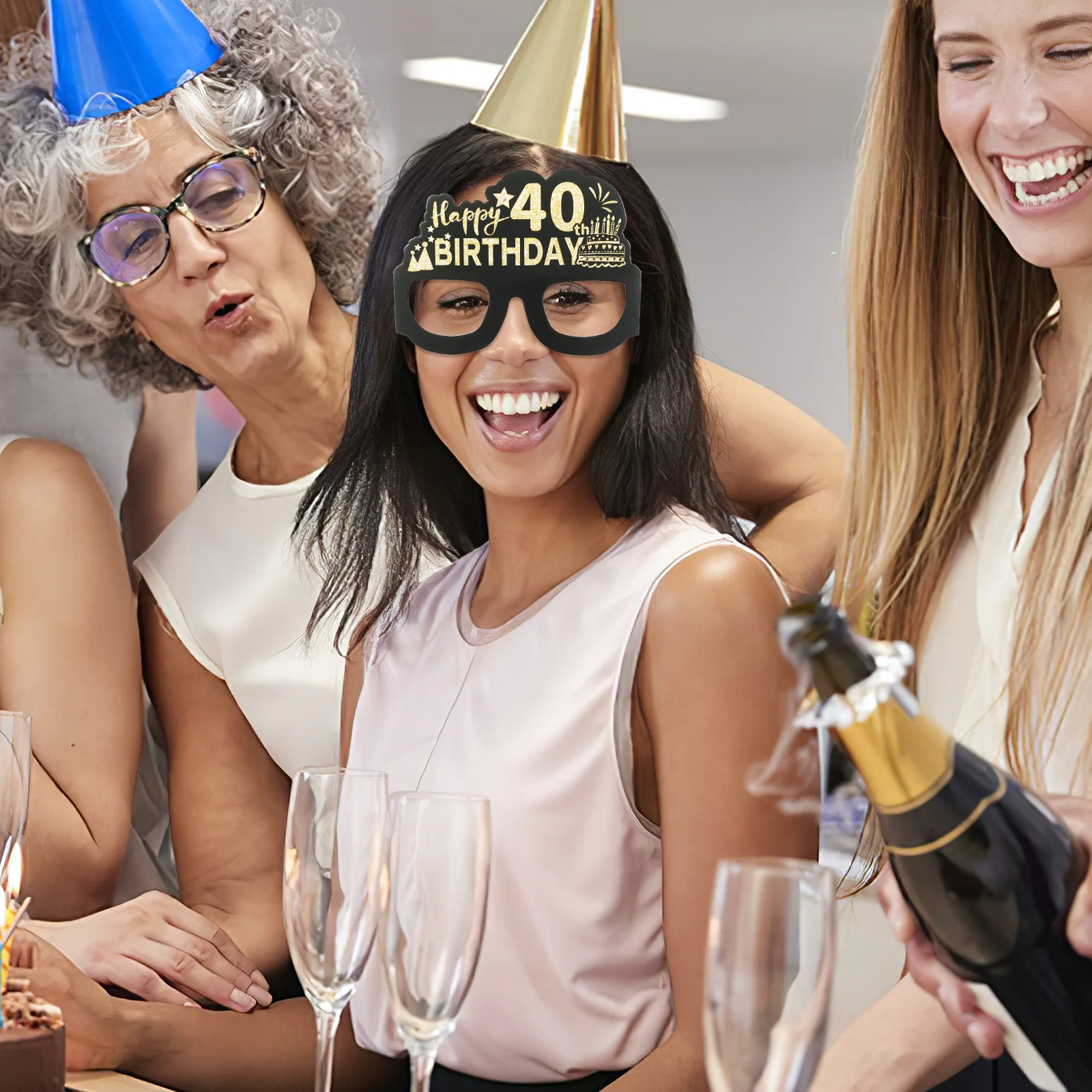 

12Pcs Birthday Party Glasses Paper Frames Creative Fun Eyewear Photo Booth Props Adult Party Supplies Birthday Glasses