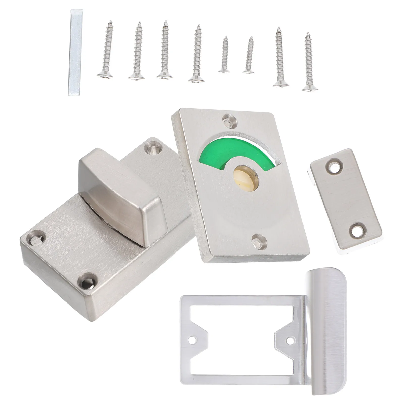 

Durable Stainless Steel Red Green Indicator Door Lock for Bathrooms Public Toilets Vacant Occupied Sign Commercial