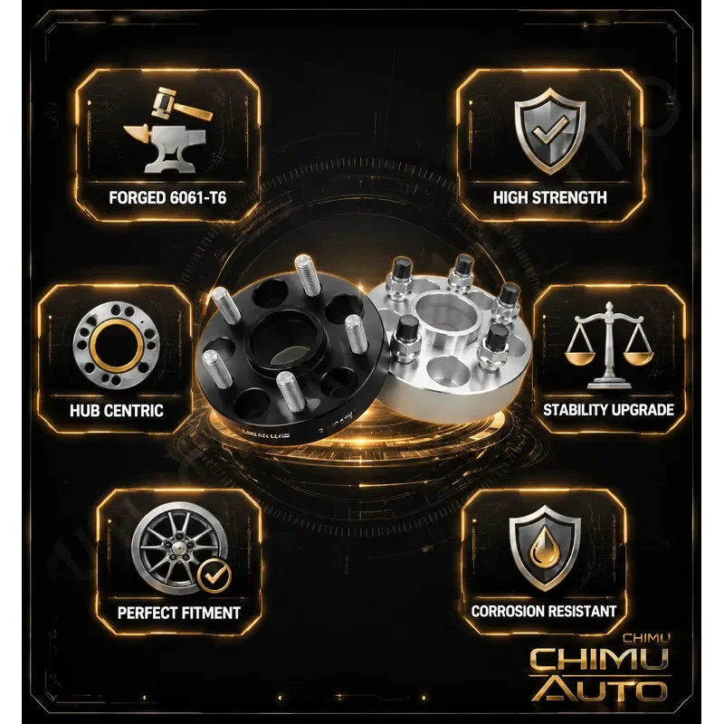【CHIMU AUTO】Forged Wheel Spacers 1 Pair 2pcs for Chevrolet Malibu XL Equinox Cruze Captiva Trailblazer 5x105 5x115 CB56.6